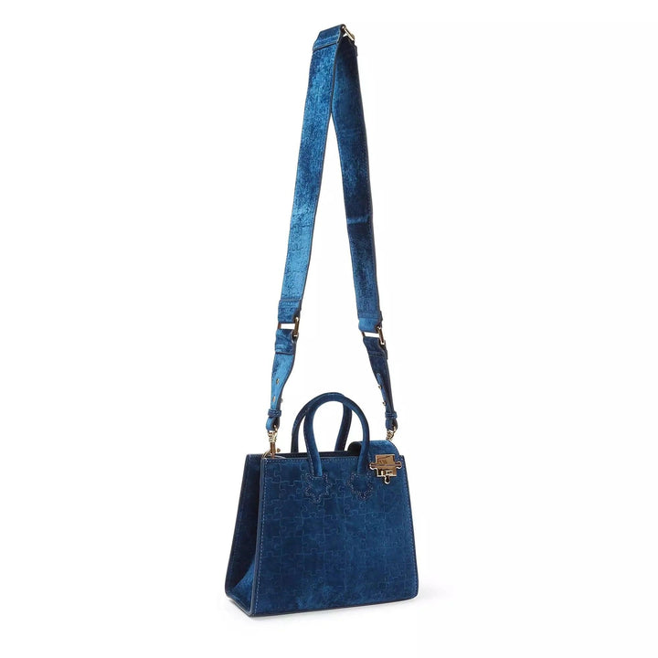 Ibukun Tiny Tote | Quilted Velvet - Blueberry - Daniel Diyepriye USA