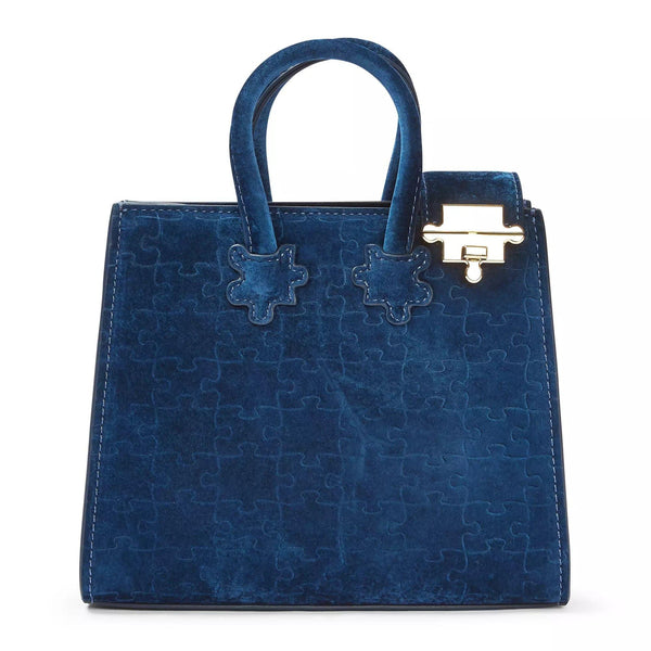 Ibukun Tiny Tote | Quilted Velvet - Blueberry - Daniel Diyepriye USA