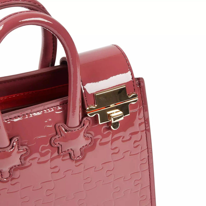 Ibukun Tiny Tote | Patent Leather - Pomegranate - Daniel Diyepriye USA