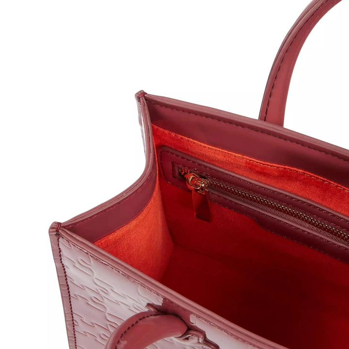 Ibukun Tiny Tote | Patent Leather - Pomegranate - Daniel Diyepriye USA