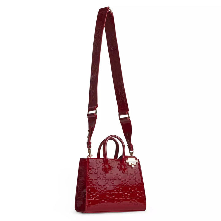 Ibukun Tiny Tote | Patent Leather - Burgundy - Daniel Diyepriye USA