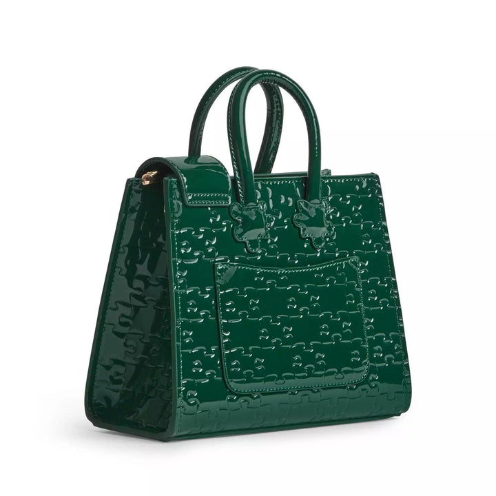 Ibukun Tiny Tote | Patent Leather - Forest Green - Daniel Diyepriye USA