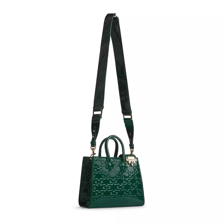 Ibukun Tiny Tote | Patent Leather - Forest Green - Daniel Diyepriye USA