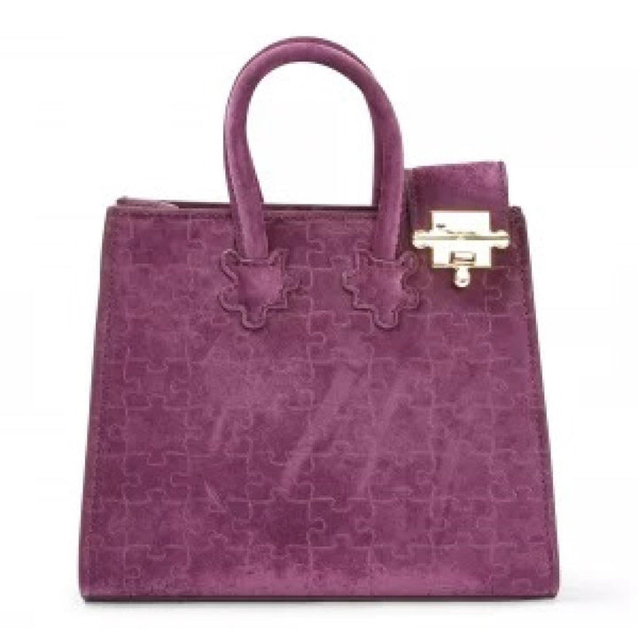 Ibukun Tiny Tote | Quilted Velvet - Grape - Daniel Diyepriye USA