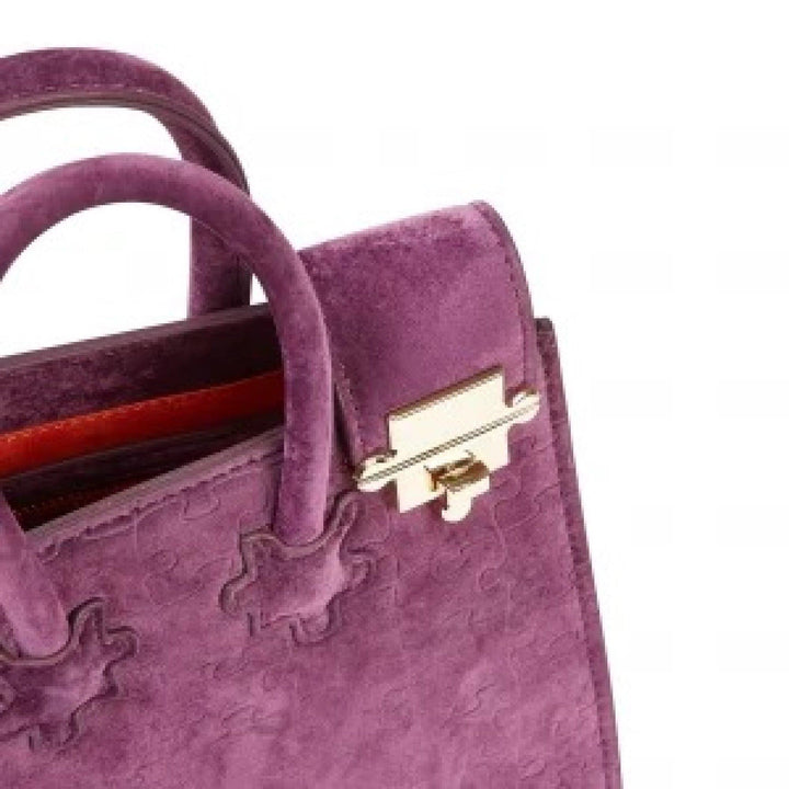 Ibukun Tiny Tote | Quilted Velvet - Grape - Daniel Diyepriye USA