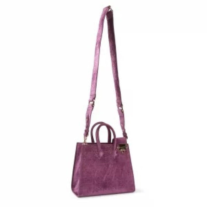 Ibukun Tiny Tote | Quilted Velvet - Grape - Daniel Diyepriye USA