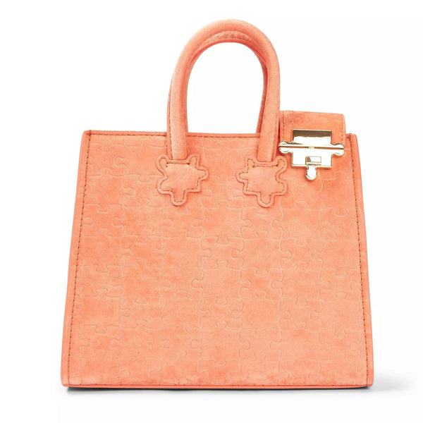 Ibukun Tiny Tote | Quilted Velvet - Papaya - Daniel Diyepriye USA