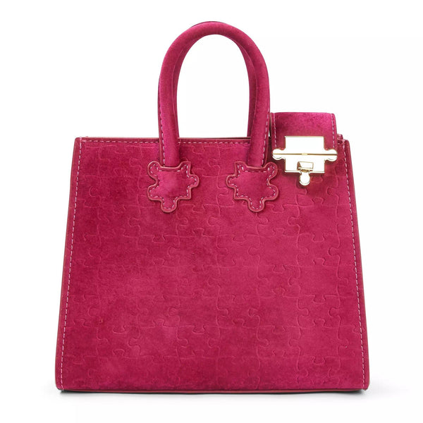 Ibukun Tiny Tote | Quilted Velvet - Pomegranate - Daniel Diyepriye USA