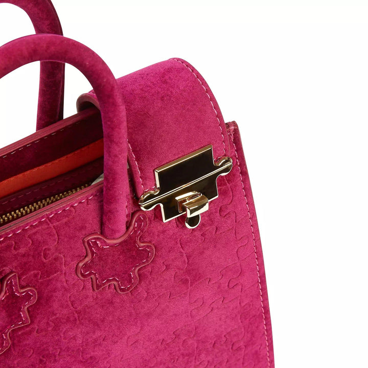 Ibukun Tiny Tote | Quilted Velvet - Pomegranate - Daniel Diyepriye USA